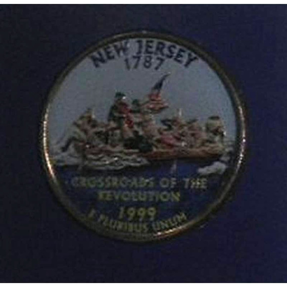 NEW JERSEY COLORIZED QUARTER & FIRST DAY COVER - POSTAL COMMEMORATIVE SOCIETY - Picture 3 of 4